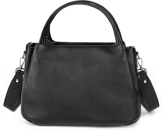 ショルダーバッグ 本革 レディース 3WAY 斜め掛けバッグ 軽量 自立 底鋲付き 牛本革 柔らかい シンプル カジュアル 肩掛け 手持ち 通勤